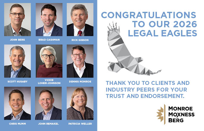 Monroe Moxness Berg Attorneys Named as 2026 “Legal Eagles”