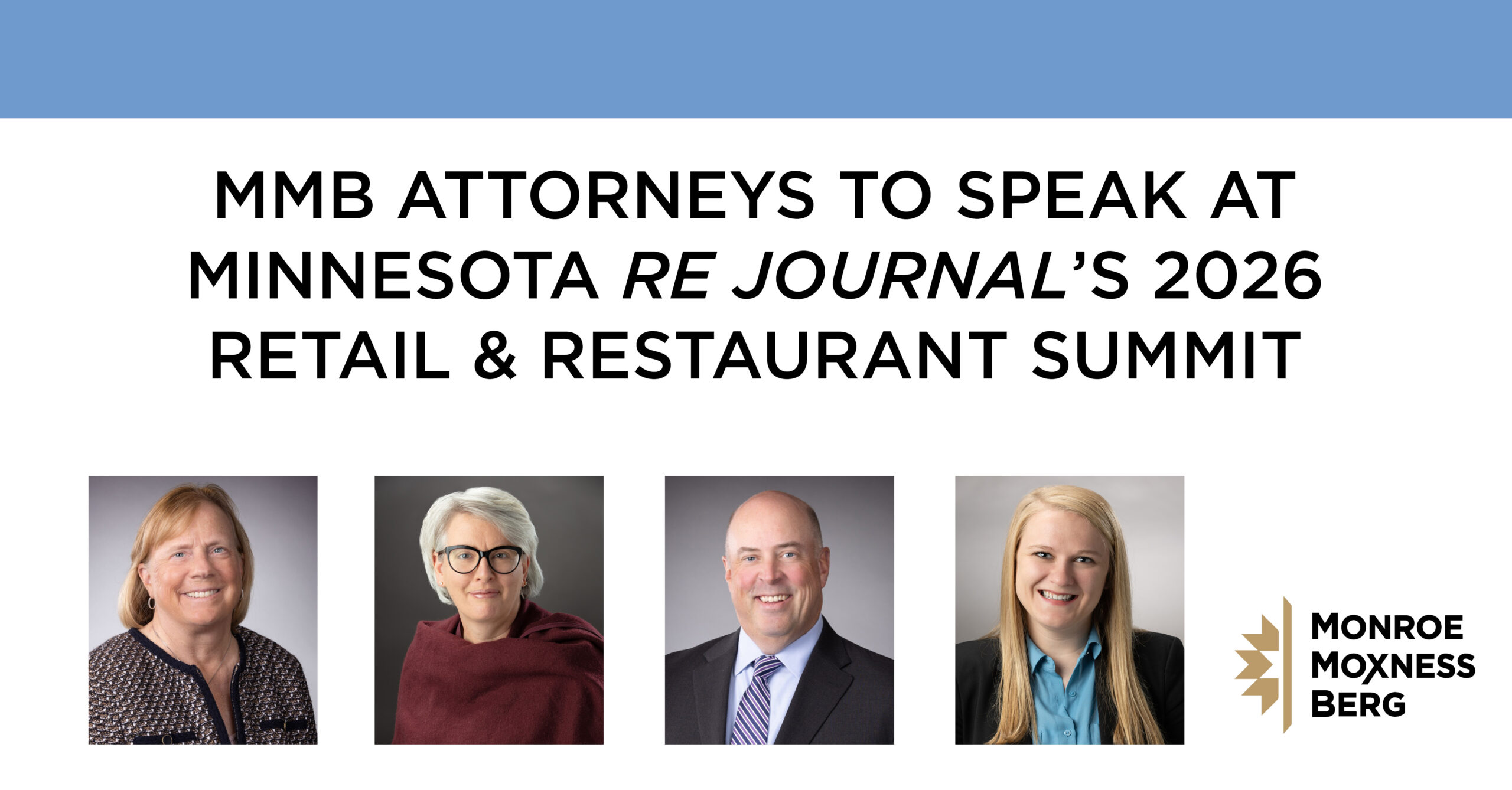 Monroe Moxness Berg attorneys to speak at Minnesota RE Journal’s 2026 Retail & Restaurant Summit